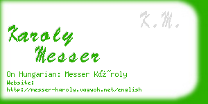 karoly messer business card